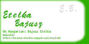 etelka bajusz business card